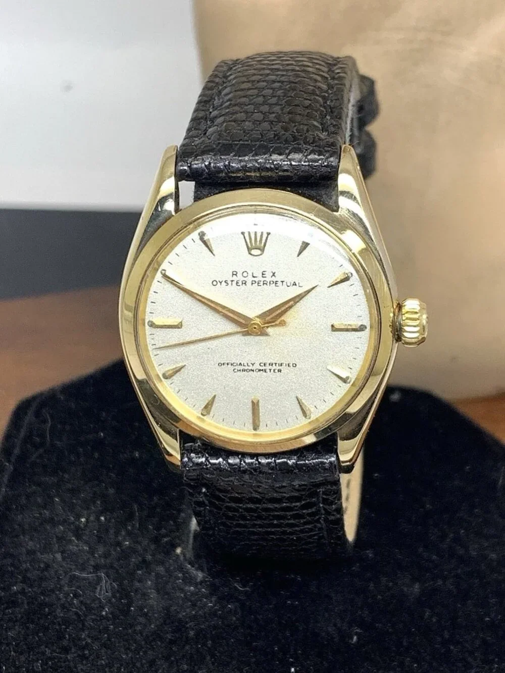 Rolex Oyster Perpetual Women's Watch 6548 Swiss Automatic 14k Gold Case 30mm